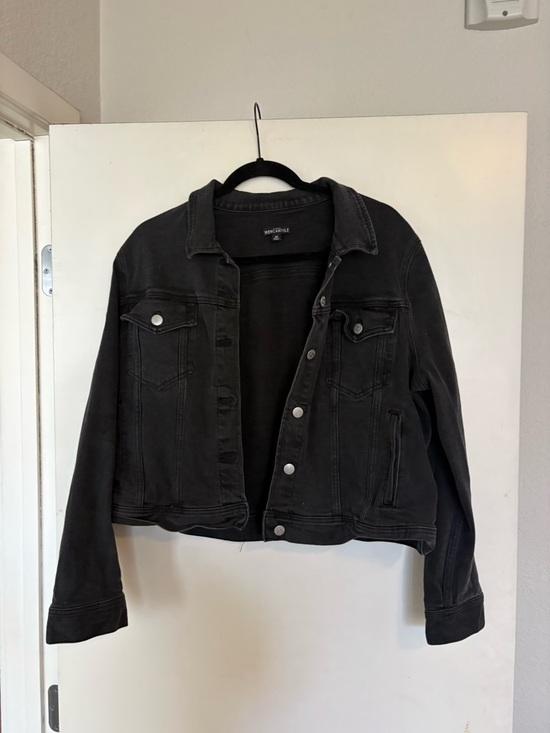 J. Crew Jackets & Blazers - J. Crew Black Denim Trucker Jacket